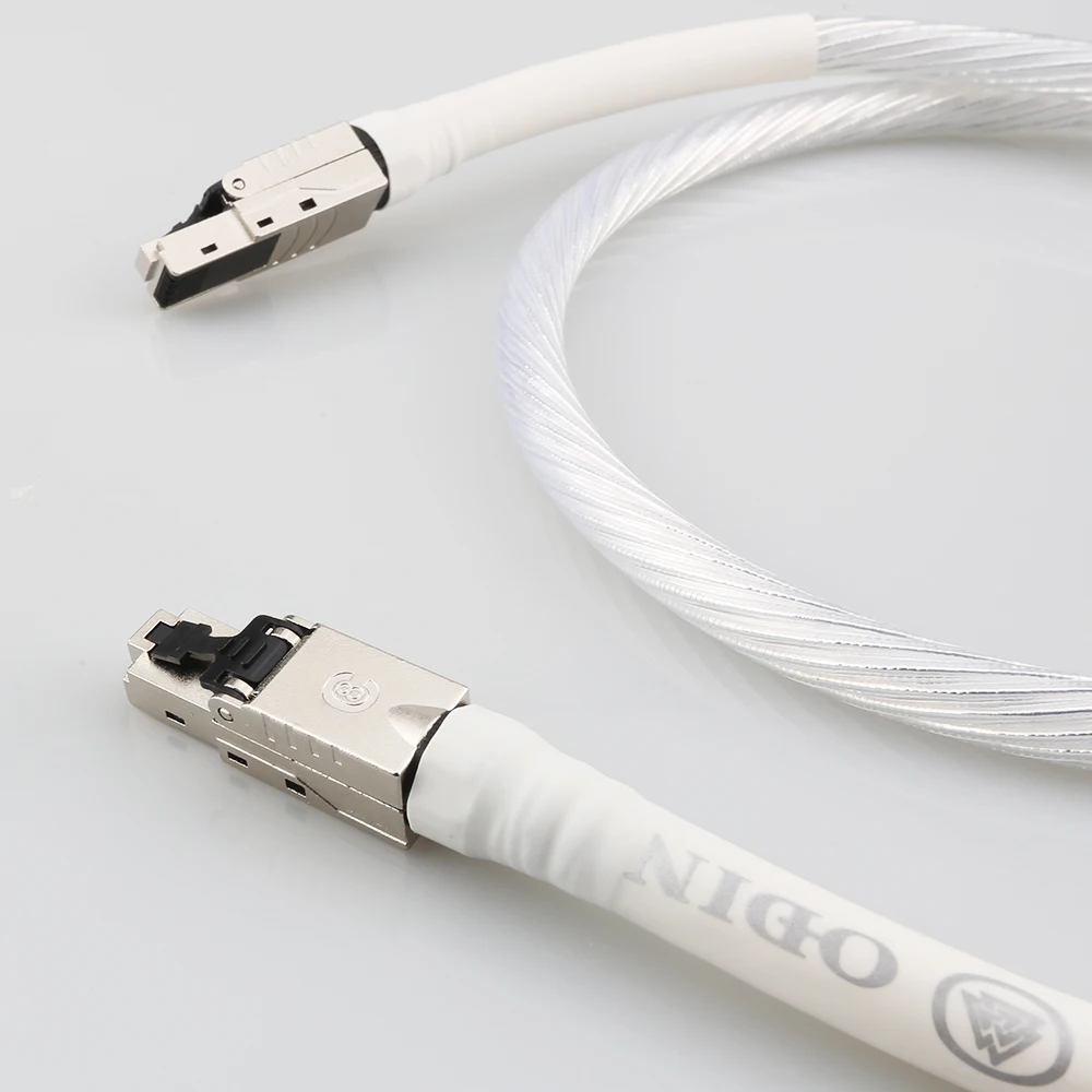 

Nordost ODIN Ethernet Cable Cat8 Speed Lan Cable RJ45 Network Patch Cable with high purity silver plated conductor