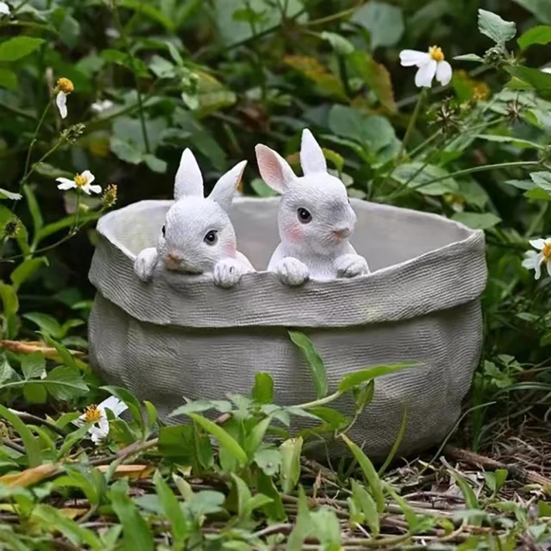 Flower Pot Rabbit Potted Ornament Delicate Succulent Pot Cute Animal Decorative Resin Lovely Ornament Plant Pot for Balcony Flo
Flower Pot Rabbit Potted Ornament Delicate Succulent Pot Cute Animal Decorative Resin Lovely Ornament Plant Pot for Balcony Flo