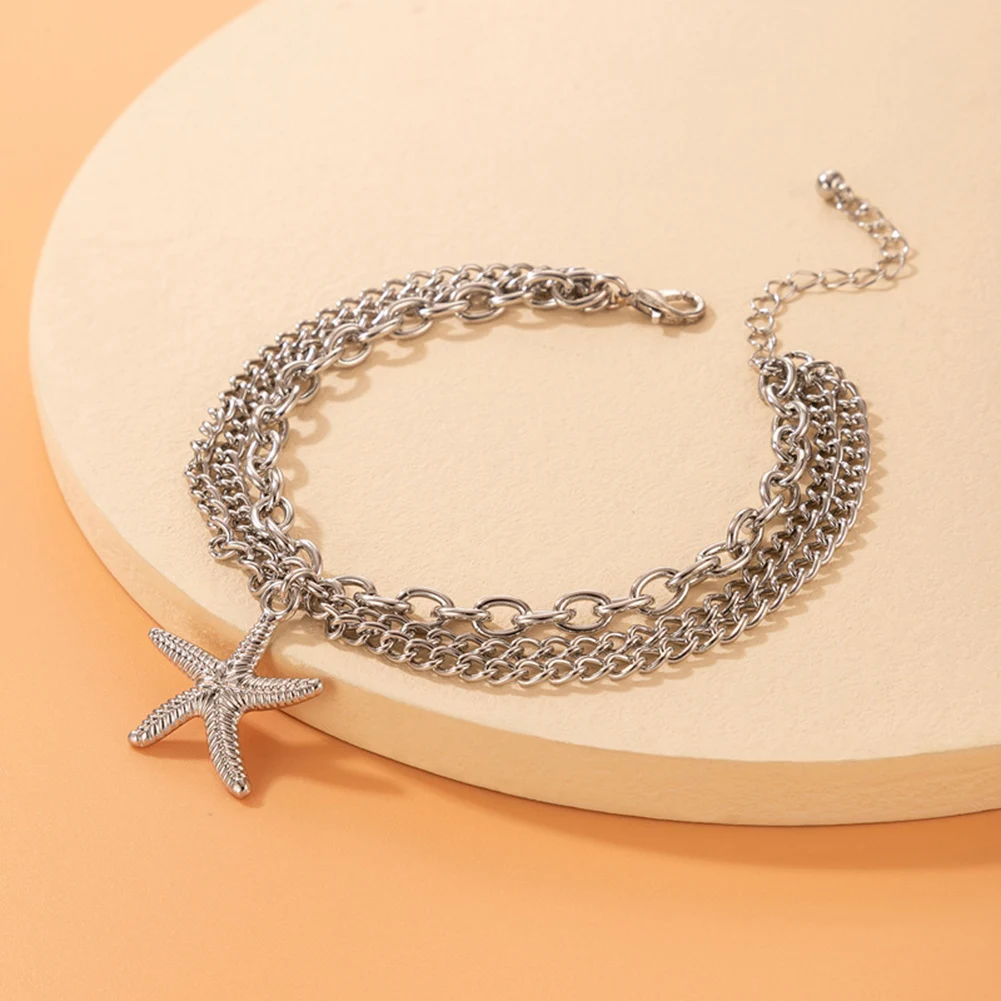 Vintage Starfish Pendant Multi-Layer Ankle Bracelets Metal Anklets For Women Jewelry Boho Anklet Chain Accessories
Vintage Starfish Pendant Multi-Layer Ankle Bracelets Metal Anklets For Women Jewelry Boho Anklet Chain Accessories