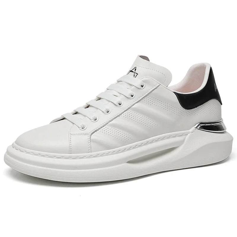 Мужские белые кроссовки на платформе, с высоким берцем
Мужские белые кроссовки на платформе, с высоким берцем