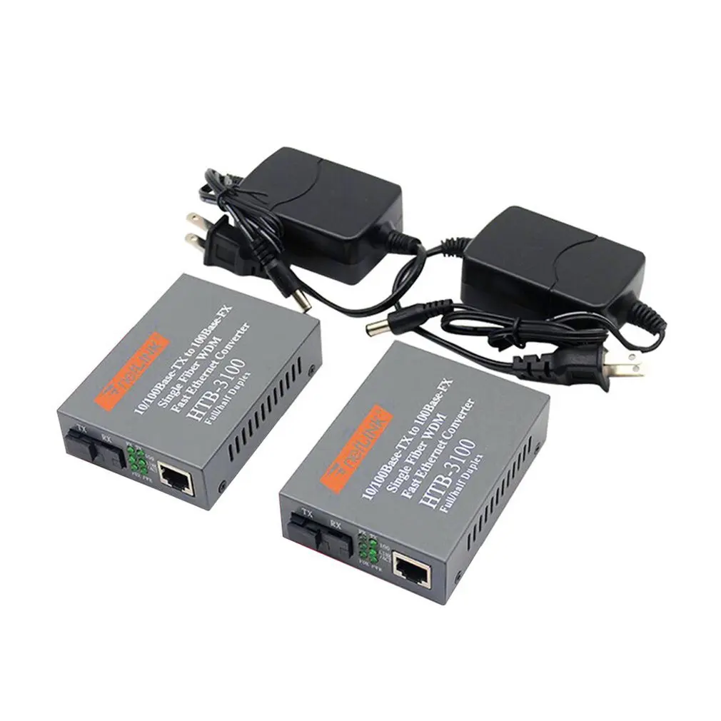 1 Pair Media Converter HTB-3100 Fiber Optical Single Mode Single Fiber SC Port 25KM External Power Supply 10/100M
1 Pair Media Converter HTB-3100 Fiber Optical Single Mode Single Fiber SC Port 25KM External Power Supply 10/100M