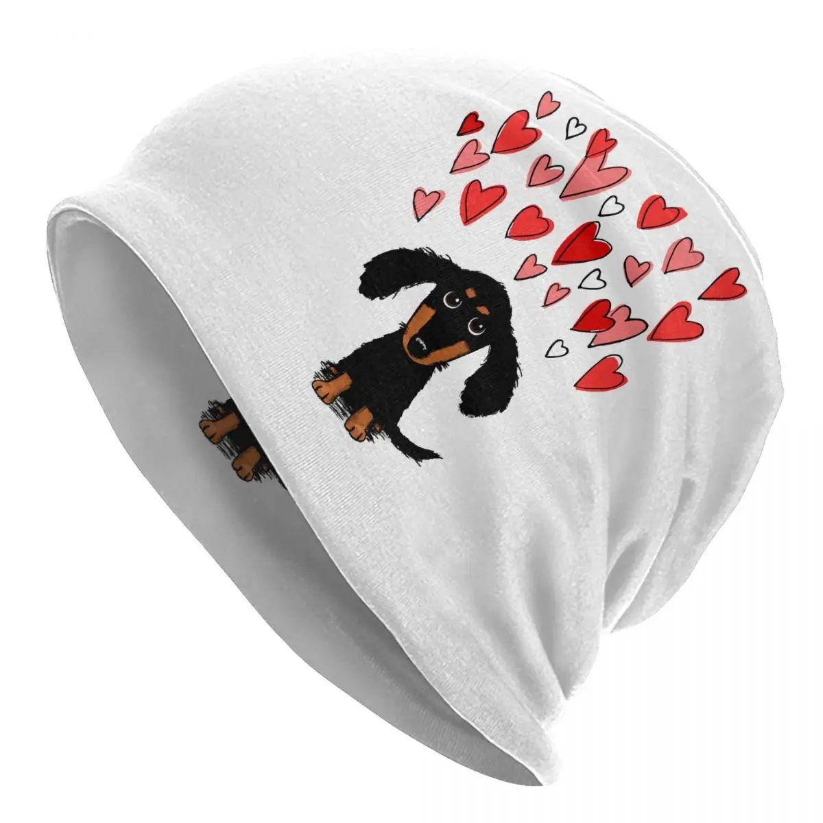 Cute Dachshund Puppy Dog With Valentine Hearts Bonnet Hat Knitting Hats Hip Hop Skullies Beanies Hat Unisex Summer Dual-use Caps
Cute Dachshund Puppy Dog With Valentine Hearts Bonnet Hat Knitting Hats Hip Hop Skullies Beanies Hat Unisex Summer Dual-use Caps