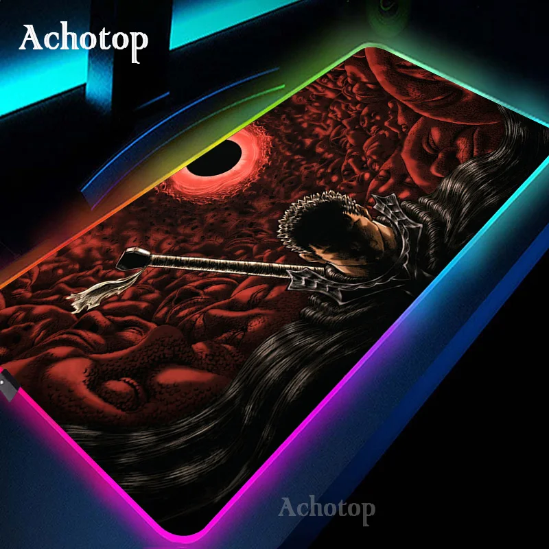 RGB Mousepad Berserk Anime Mouse Pad XXL Keyboard Pads Large Laptop Play Mats Speed LED Desk Mat Office Mousepads Manga Carpet 
RGB Mousepad Berserk Anime Mouse Pad XXL Keyboard Pads Large Laptop Play Mats Speed LED Desk Mat Office Mousepads Manga Carpet