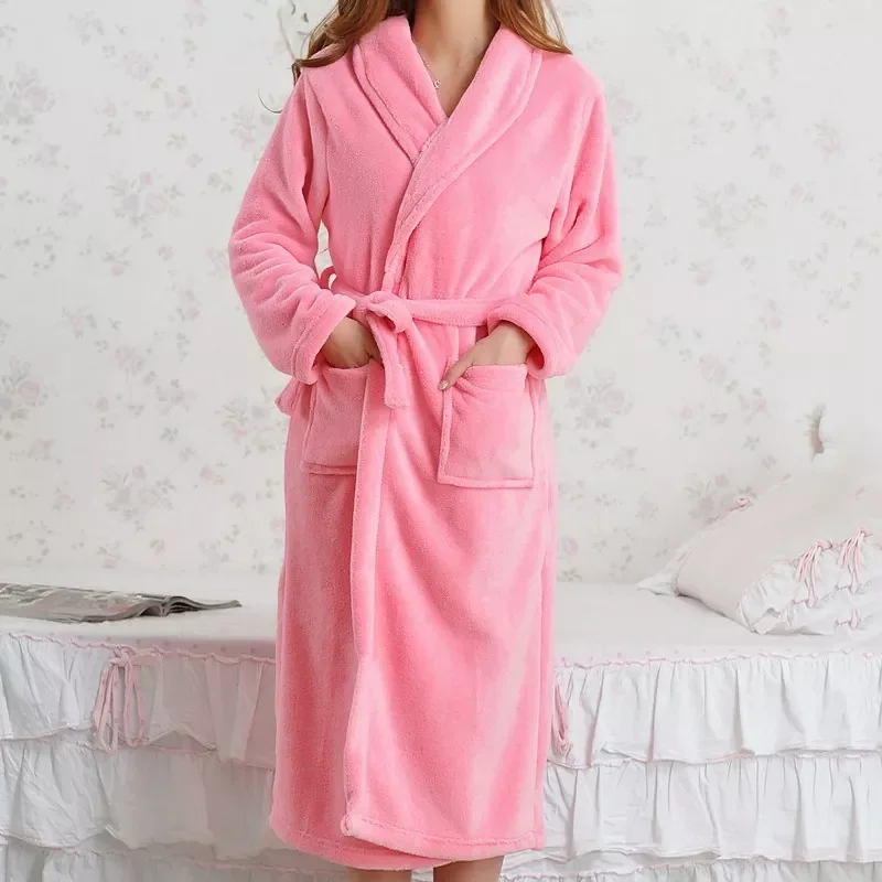 Women Men Soft Warm Coral Fleece Long Bathrobe Winter Kimono Flannel Bath Robe Nightgown Womens Dressing Gown Male Sleepwear Spa
Women Men Soft Warm Coral Fleece Long Bathrobe Winter Kimono Flannel Bath Robe Nightgown Womens Dressing Gown Male Sleepwear Spa