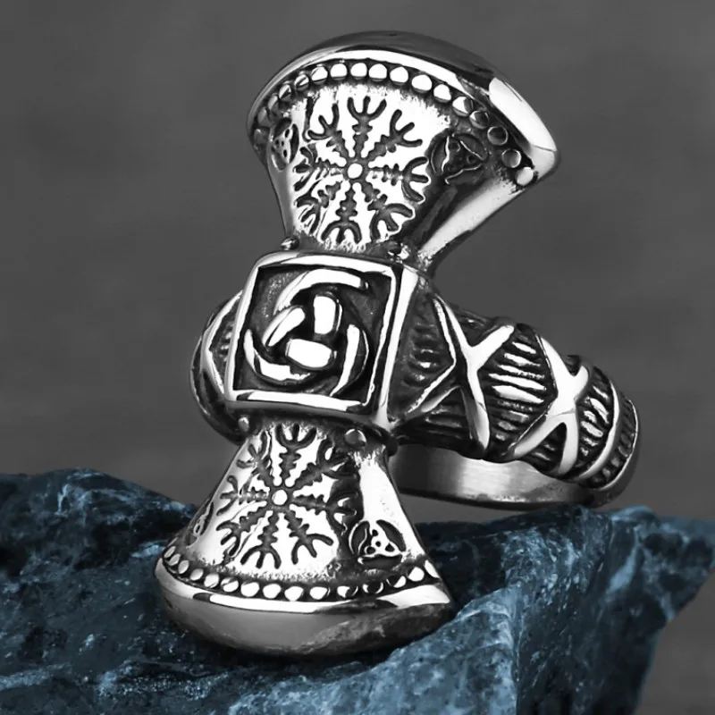 HNSP Norse Mythology Stainless Steel Viking Rune Ring For Men Finger Jewelry 7-13 Big Size
HNSP Norse Mythology Stainless Steel Viking Rune Ring For Men Finger Jewelry 7-13 Big Size