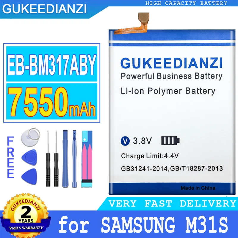 Аккумулятор GUKEEDIANZI емкостью 7550 мАч для SAMSUNG M31S, аккумулятор большой мощности
Аккумулятор GUKEEDIANZI емкостью 7550 мАч для SAMSUNG M31S, аккумулятор большой мощности