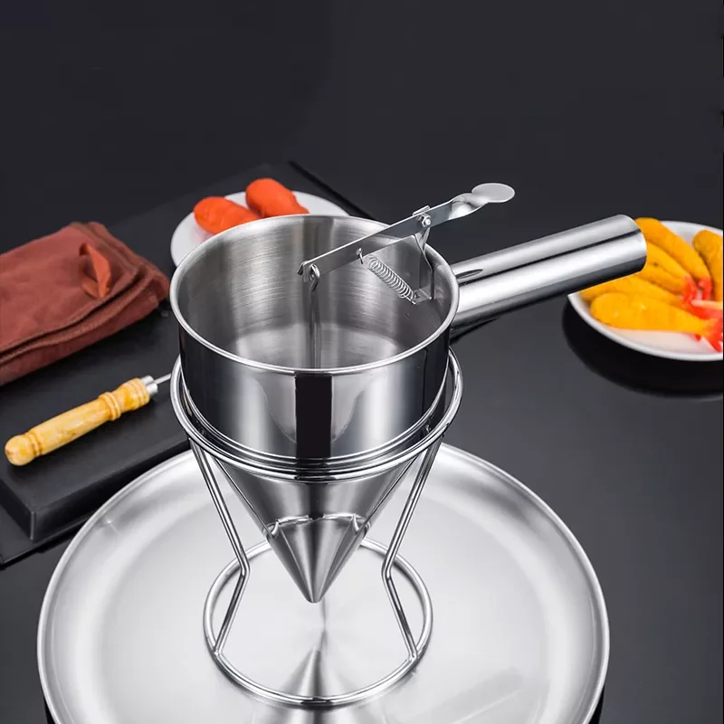 2022New Pancake Dough Dispenser Stainless Steel Batter Dispenser Pastry Tools for Baking Cake Waffles Gadgets Kitchen Accessorie
2022New Pancake Dough Dispenser Stainless Steel Batter Dispenser Pastry Tools for Baking Cake Waffles Gadgets Kitchen Accessorie