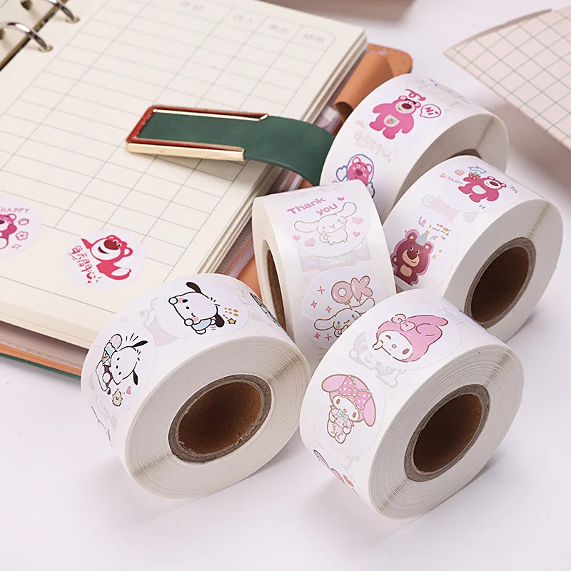 Kawaii Sanrio Cinnamonroll Round Sealing Sticker 500PCS/Roll Coated Paper Cartoon Hello Kitty My Melody Adhesive Cute Sticker
Kawaii Sanrio Cinnamonroll Round Sealing Sticker 500PCS/Roll Coated Paper Cartoon Hello Kitty My Melody Adhesive Cute Sticker