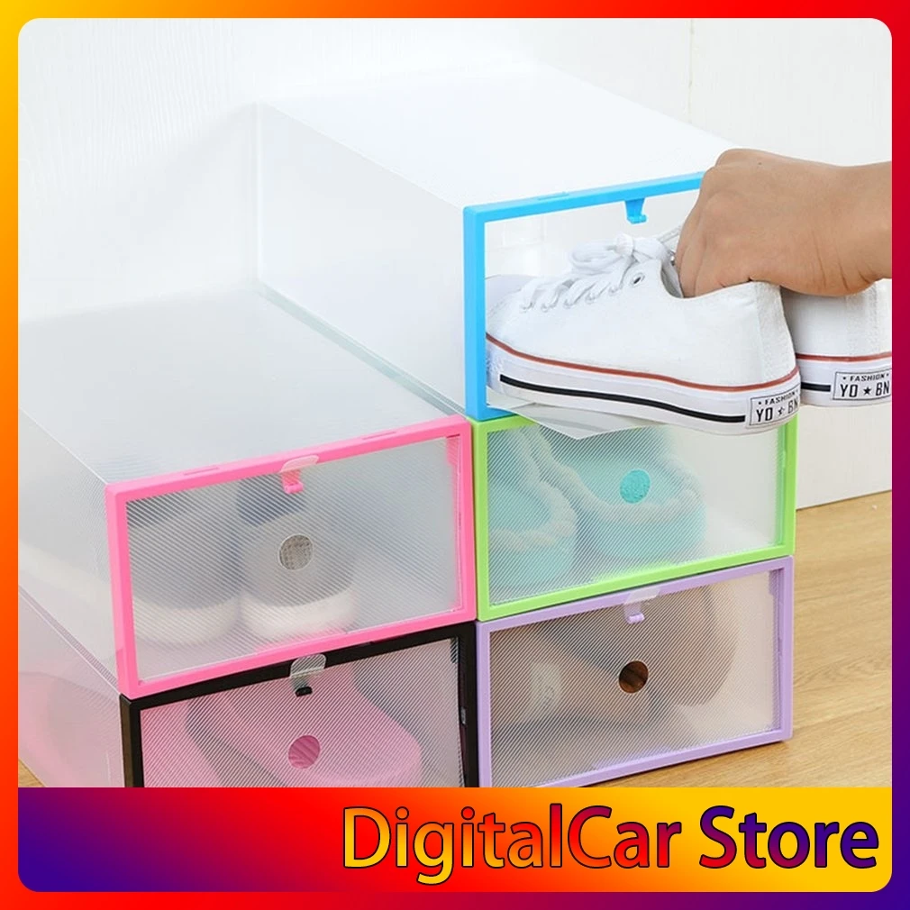 Transparent Shoe Box Storage Shoe Boxes Thickened Dustproof Shoes Organizer Box DIY Folding Drawer Shoe Cabinet Dropshipping
Transparent Shoe Box Storage Shoe Boxes Thickened Dustproof Shoes Organizer Box DIY Folding Drawer Shoe Cabinet Dropshipping