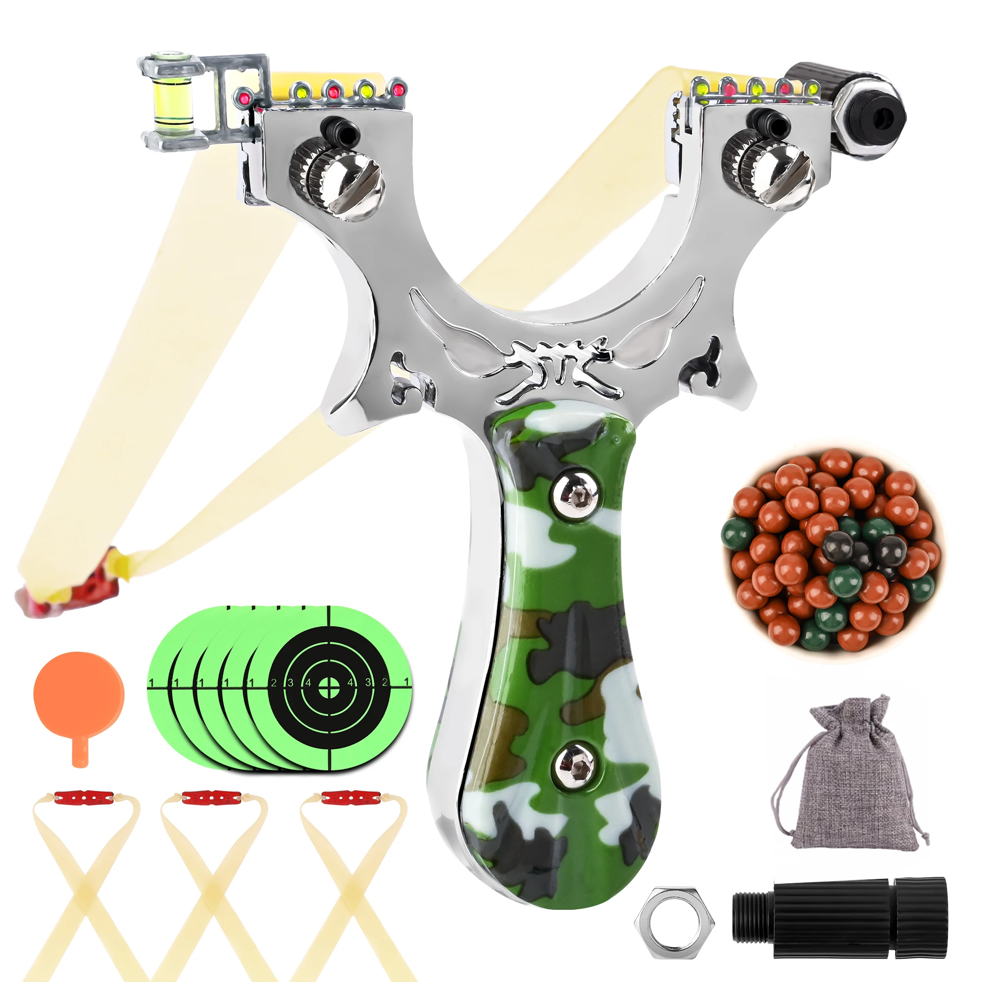 2023 New Laser Alloy Slingshot with Resin Patch Fast Pressure Flat Leather Slingshot Outdoor Competition Catapult
2023 New Laser Alloy Slingshot with Resin Patch Fast Pressure Flat Leather Slingshot Outdoor Competition Catapult