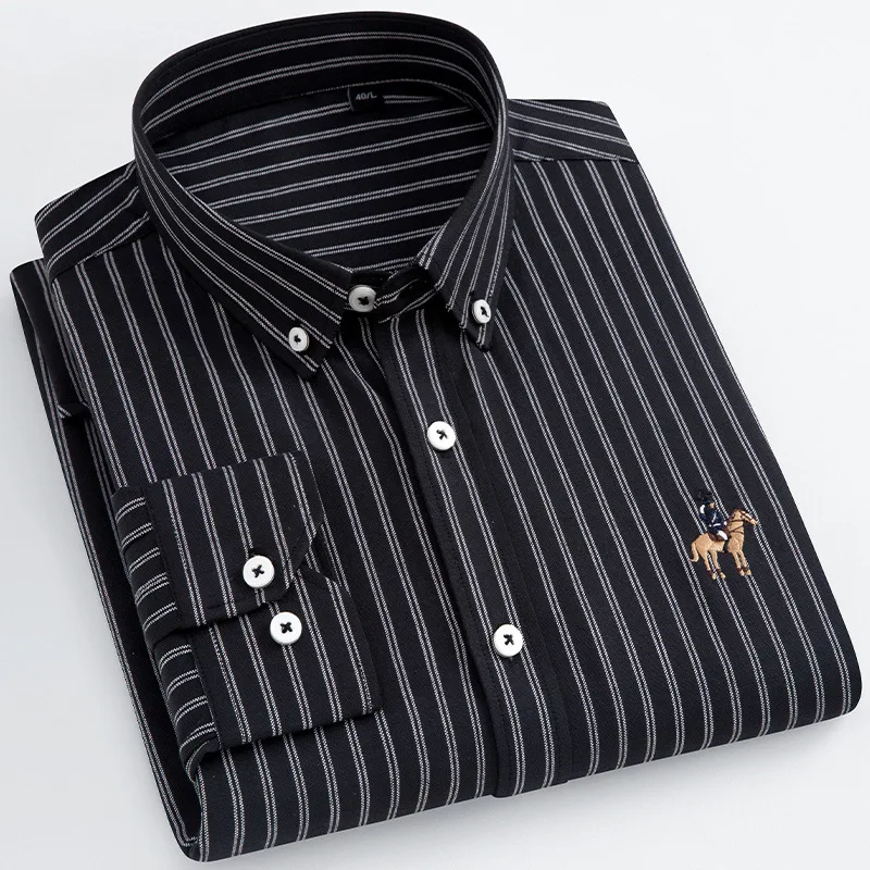 Casual Shirts for Men Fashion Slim Fit Shirt Men Striped Shirt Men Long Sleeve New 60% Cotton +40% Polyester Oxford Embroidered
Casual Shirts for Men Fashion Slim Fit Shirt Men Striped Shirt Men Long Sleeve New 60% Cotton +40% Polyester Oxford Embroidered