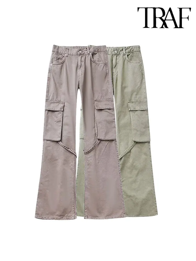 TRAF Женские брюки-карго 2023, женские брюки со средней талией, мешковатые широкие брюки, женские модные осенние брюки с несколькими карманами для женщин
TRAF Женские брюки-карго 2023, женские брюки со средней талией, мешковатые широкие брюки, женские модные осенние брюки с несколькими карманами для женщин