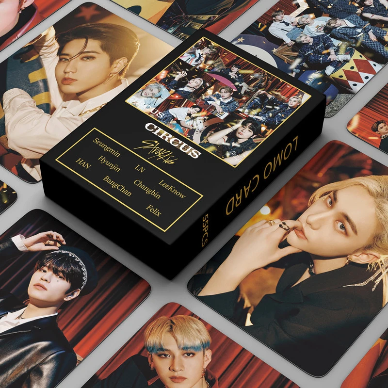 55pcs/set Kpop Stray kids Lomo Cards CIRCUS BangChan Felix Japan Photo album Straykids Cards Poster Postcards
55pcs/set Kpop Stray kids Lomo Cards CIRCUS BangChan Felix Japan Photo album Straykids Cards Poster Postcards