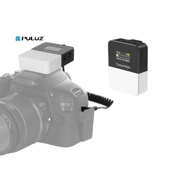 PULUZ Vlog Video Wireless Lavalier Microphone with Transmitter and Receiver for DSLR Cameras
PULUZ Vlog Video Wireless Lavalier Microphone with Transmitter and Receiver for DSLR Cameras