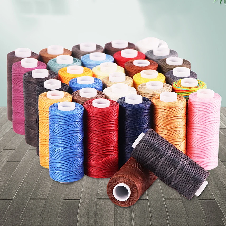 New 50M Leather Waxed Thread 150D 1mm Flat Leather Waxed Cord Craft Hand Stitching Tool Shoes Leather Thread High-Quality
New 50M Leather Waxed Thread 150D 1mm Flat Leather Waxed Cord Craft Hand Stitching Tool Shoes Leather Thread High-Quality