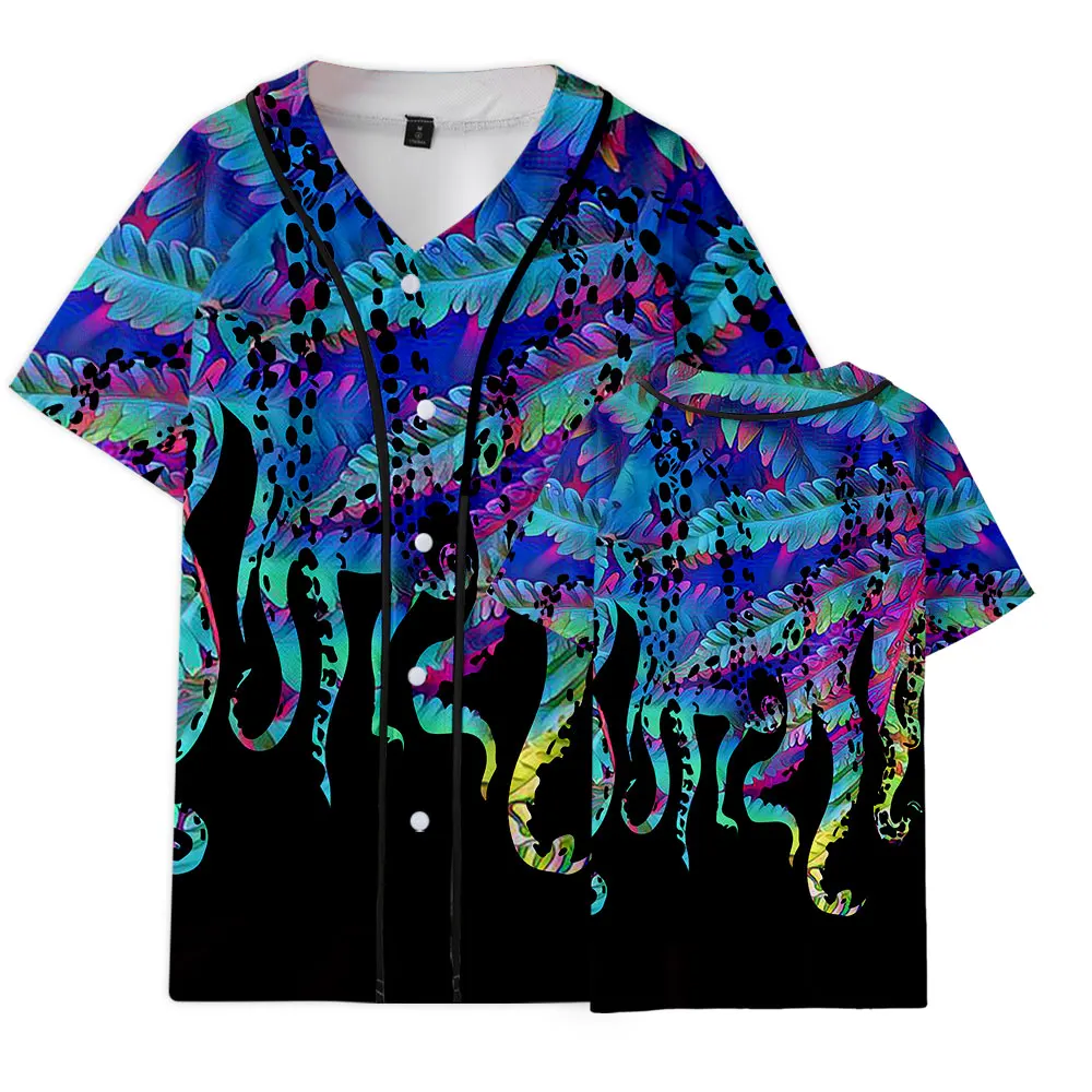 Octopus Tentacle Print Thin Baseball Shirts Short Sleeve Uniform Design New 2022 Men Women Summer Casual Unisex Harajuku Clothes
Octopus Tentacle Print Thin Baseball Shirts Short Sleeve Uniform Design New 2022 Men Women Summer Casual Unisex Harajuku Clothes