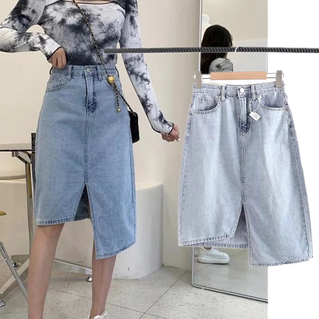 Withered Fashion High Street Blogger High Wasit Skirts Vintage Wash Asymmetric Denim Skirt Women
Withered Fashion High Street Blogger High Wasit Skirts Vintage Wash Asymmetric Denim Skirt Women