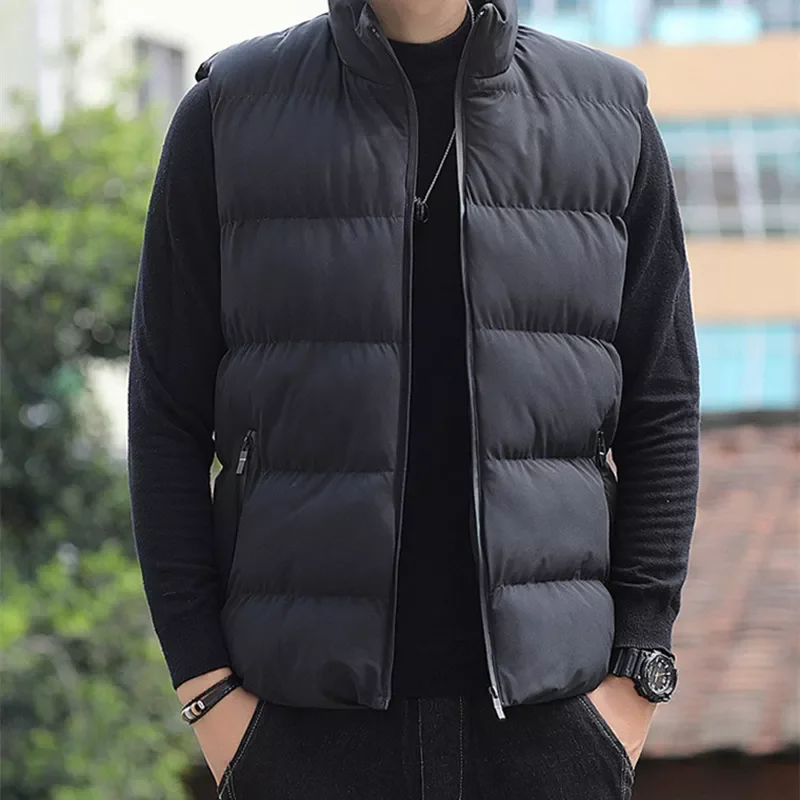 Vest Sleeveless Coat Winter Vest Waistcoat Fleece Vest Cotton Simple Casual Vest Solid Color Male Warm Stand-up Collar Vest
Vest Sleeveless Coat Winter Vest Waistcoat Fleece Vest Cotton Simple Casual Vest Solid Color Male Warm Stand-up Collar Vest