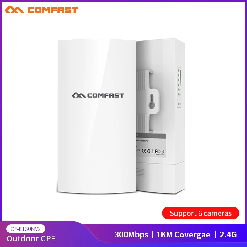 1Km Long Range Wireless Outdoor CPE WiFi Router 2.4GHz 300Mbps WiFi Repeater Extender Outdoor AP Router AP Bridge Client Router
1Km Long Range Wireless Outdoor CPE WiFi Router 2.4GHz 300Mbps WiFi Repeater Extender Outdoor AP Router AP Bridge Client Router