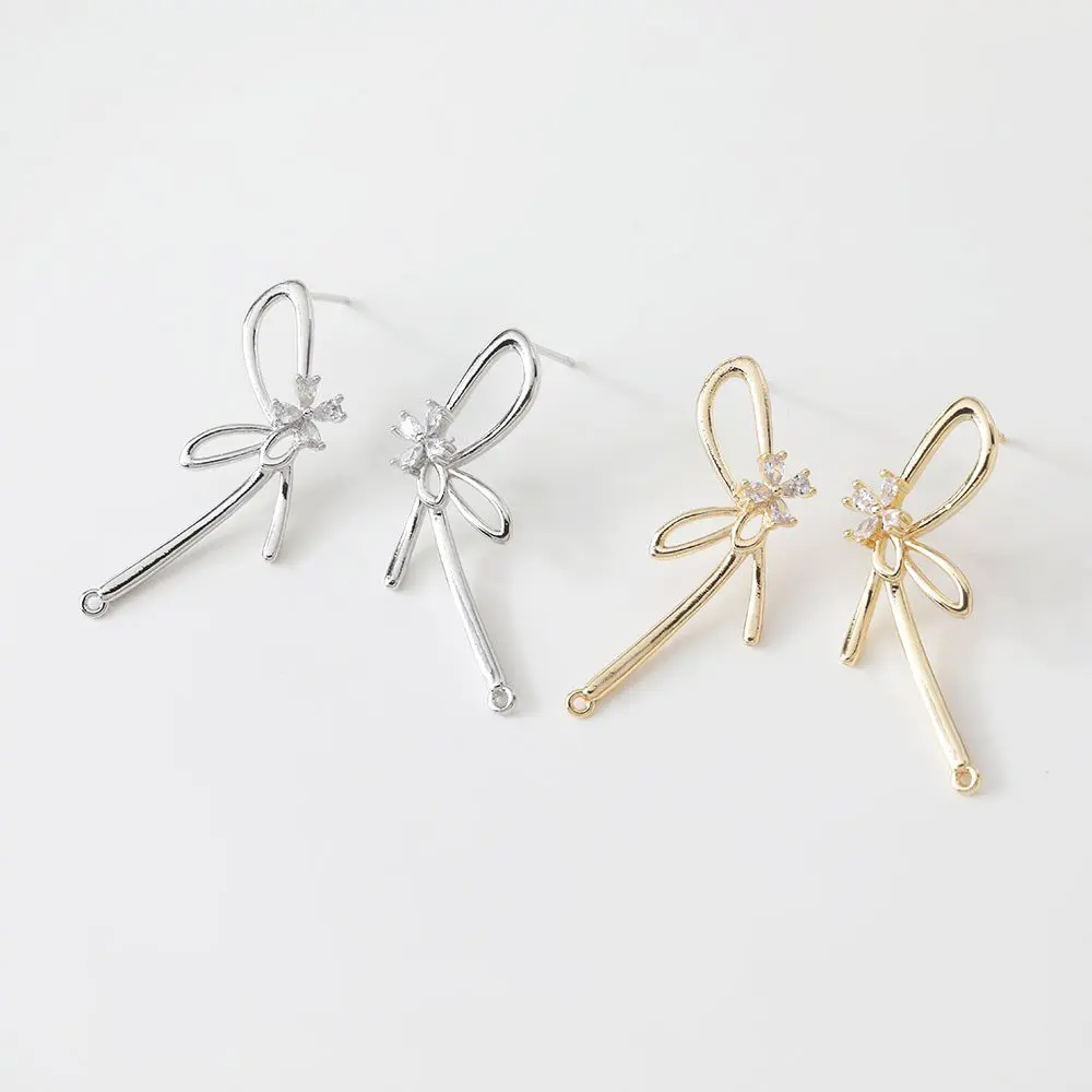 2PCS 14k Gold Plated Bow Ear Studs Charms for Jewelry Making Diy Earrings Supplies Brass Handmade Jewelry Findings
2PCS 14k Gold Plated Bow Ear Studs Charms for Jewelry Making Diy Earrings Supplies Brass Handmade Jewelry Findings