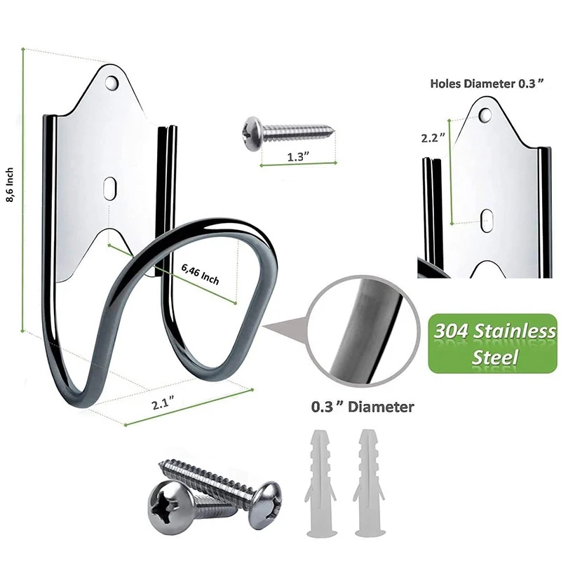 Hose Hanger Stainless Steel Small Wall Mount Garden Hose Hook Holder Heavy Duty Rust Proof Water Pipe Ropes Storage Rack
Hose Hanger Stainless Steel Small Wall Mount Garden Hose Hook Holder Heavy Duty Rust Proof Water Pipe Ropes Storage Rack