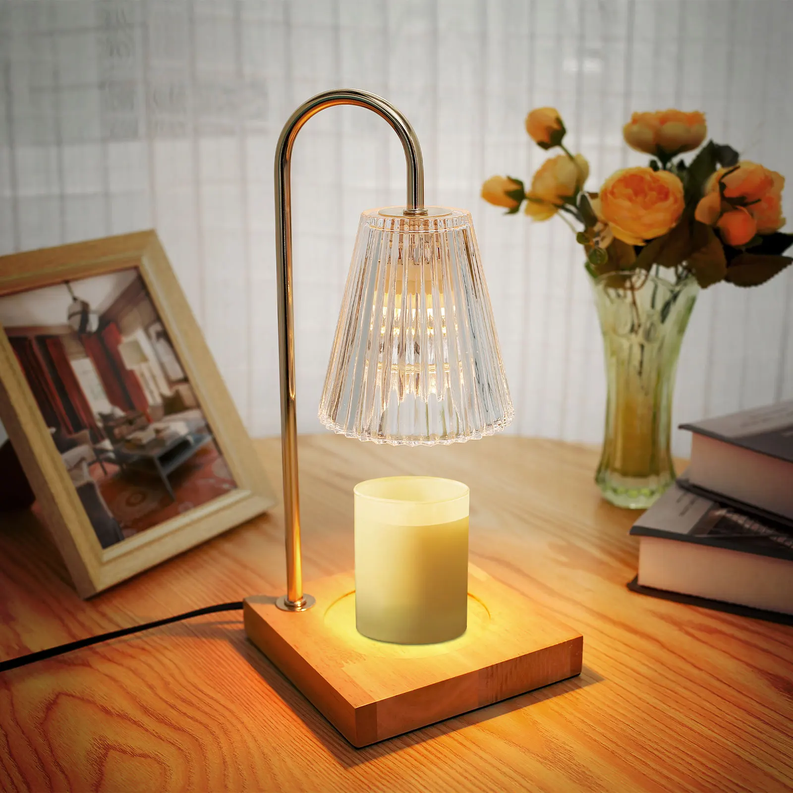 Candle Warmer Lamp with 2 Replaceable Bulbs Wooden Base Candle Wax Warmer Lamp for Jar Candles Dimmable Electric Candle Melter
Candle Warmer Lamp with 2 Replaceable Bulbs Wooden Base Candle Wax Warmer Lamp for Jar Candles Dimmable Electric Candle Melter