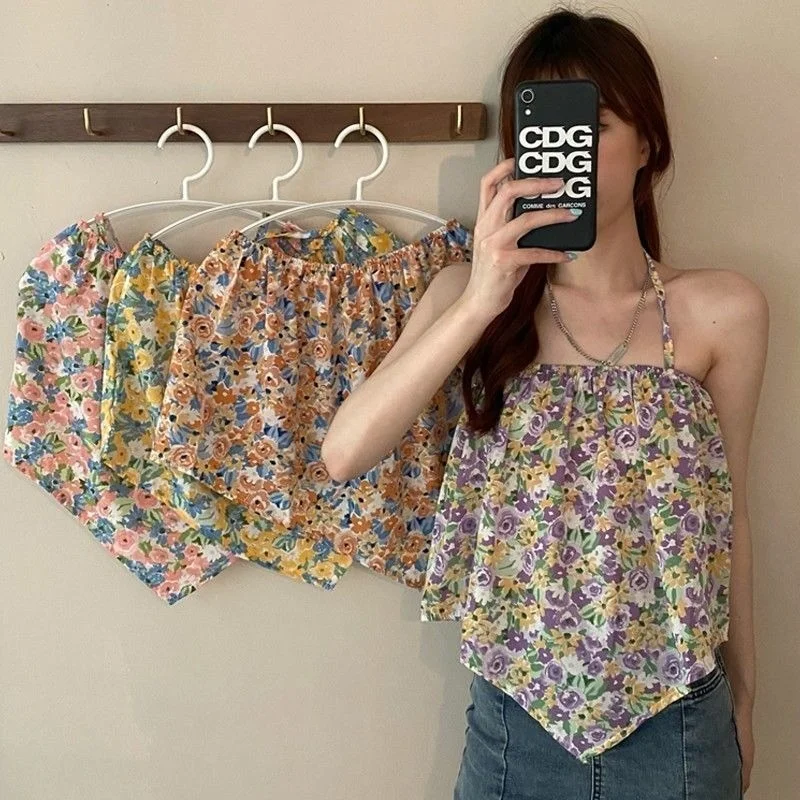 Tank Streetwear Sleeveless Cami Y2k Fashion Halter Casual Ropa De Mujer Basic Women Off Shoulder Bandage Floral Harajuku Ins Top
Tank Streetwear Sleeveless Cami Y2k Fashion Halter Casual Ropa De Mujer Basic Women Off Shoulder Bandage Floral Harajuku Ins Top