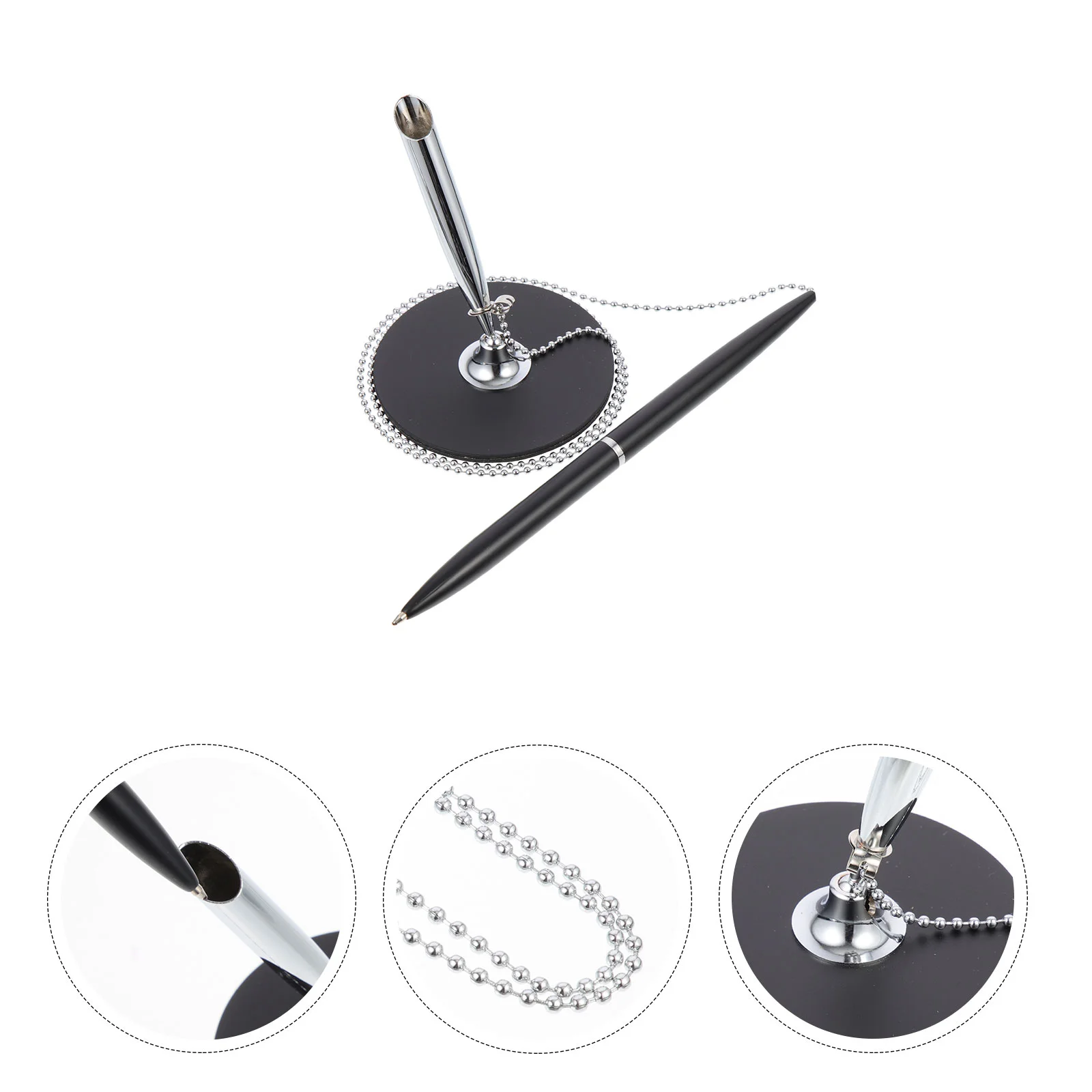 Pen Office Desktop Ink Chain Sign Signature Holder Writing Ballpoint Table Decorative Metal Point Medium Rollerball Hotel Black
Pen Office Desktop Ink Chain Sign Signature Holder Writing Ballpoint Table Decorative Metal Point Medium Rollerball Hotel Black