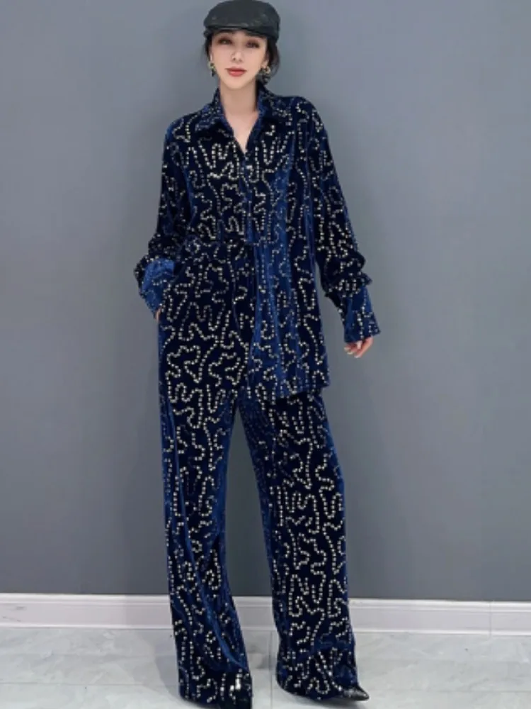 URIOR 2023 Autumn Winter New Casual Polo Collar Top Fashion Wide Leg Pants Two Piece Set for Women
URIOR 2023 Autumn Winter New Casual Polo Collar Top Fashion Wide Leg Pants Two Piece Set for Women
