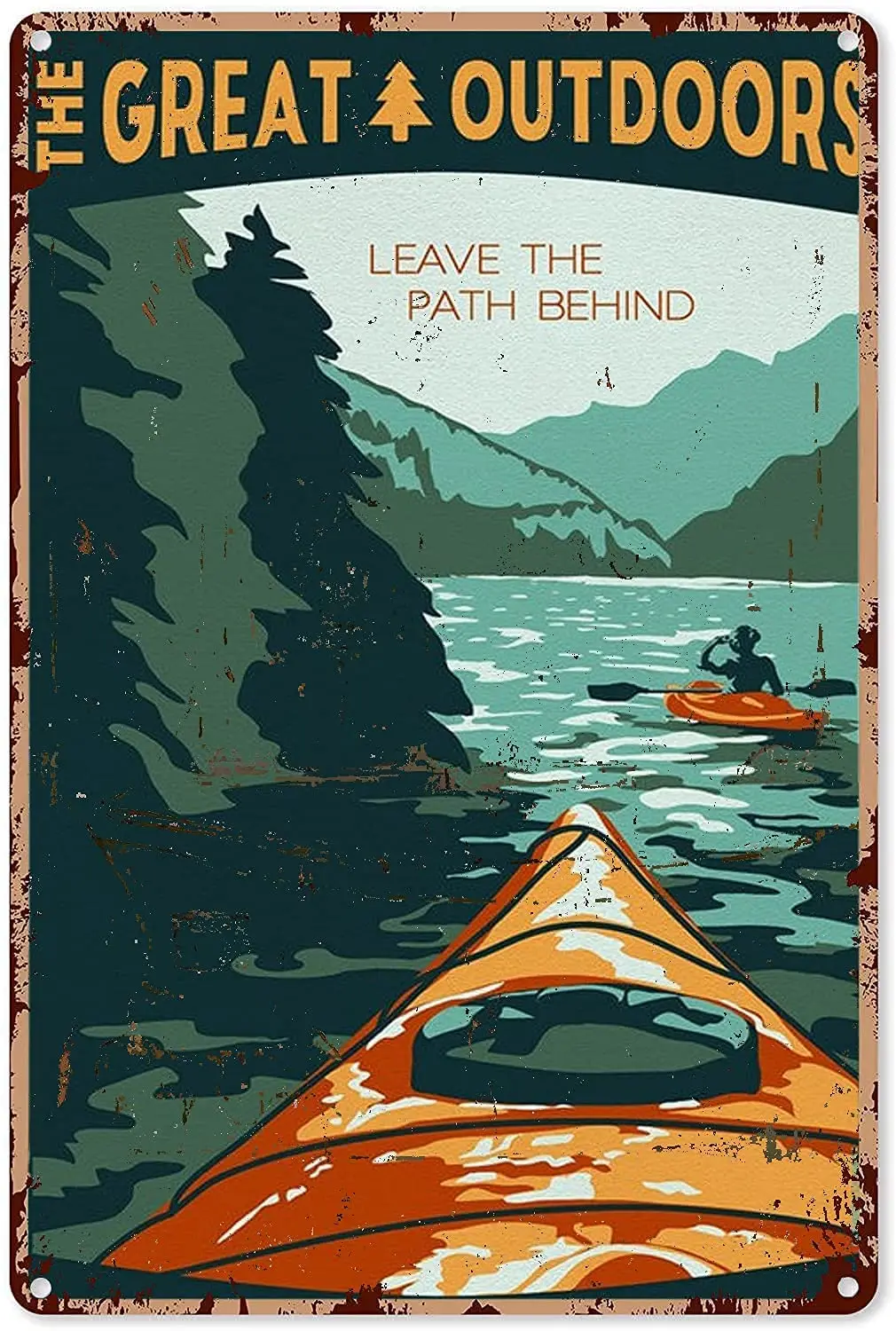 Camping Metal Sign Kayak On Lake Or River Tin Sign Vintage Sign for Indoor Outdoor Farmhouse Coffee Shop 16x12 inch
Camping Metal Sign Kayak On Lake Or River Tin Sign Vintage Sign for Indoor Outdoor Farmhouse Coffee Shop 16x12 inch
