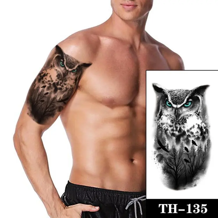 Big Black Forest Tattoos Fake Men Eagle Crow Tatoos Waterproof Large Size Owl Blue Eyes Body Arm Legs Tattoos Temporary Sticker
Big Black Forest Tattoos Fake Men Eagle Crow Tatoos Waterproof Large Size Owl Blue Eyes Body Arm Legs Tattoos Temporary Sticker