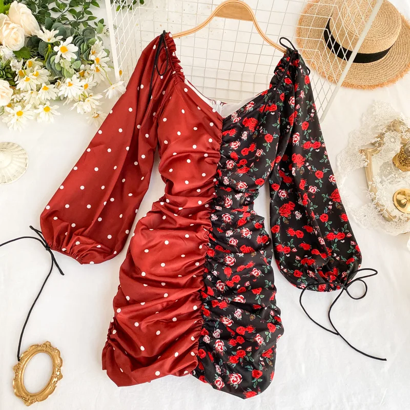 Korean Style Woman Dress Long Sleeve V-neck Female Vestido Patchwork Mini Bodycon Woman Dresses
Korean Style Woman Dress Long Sleeve V-neck Female Vestido Patchwork Mini Bodycon Woman Dresses
