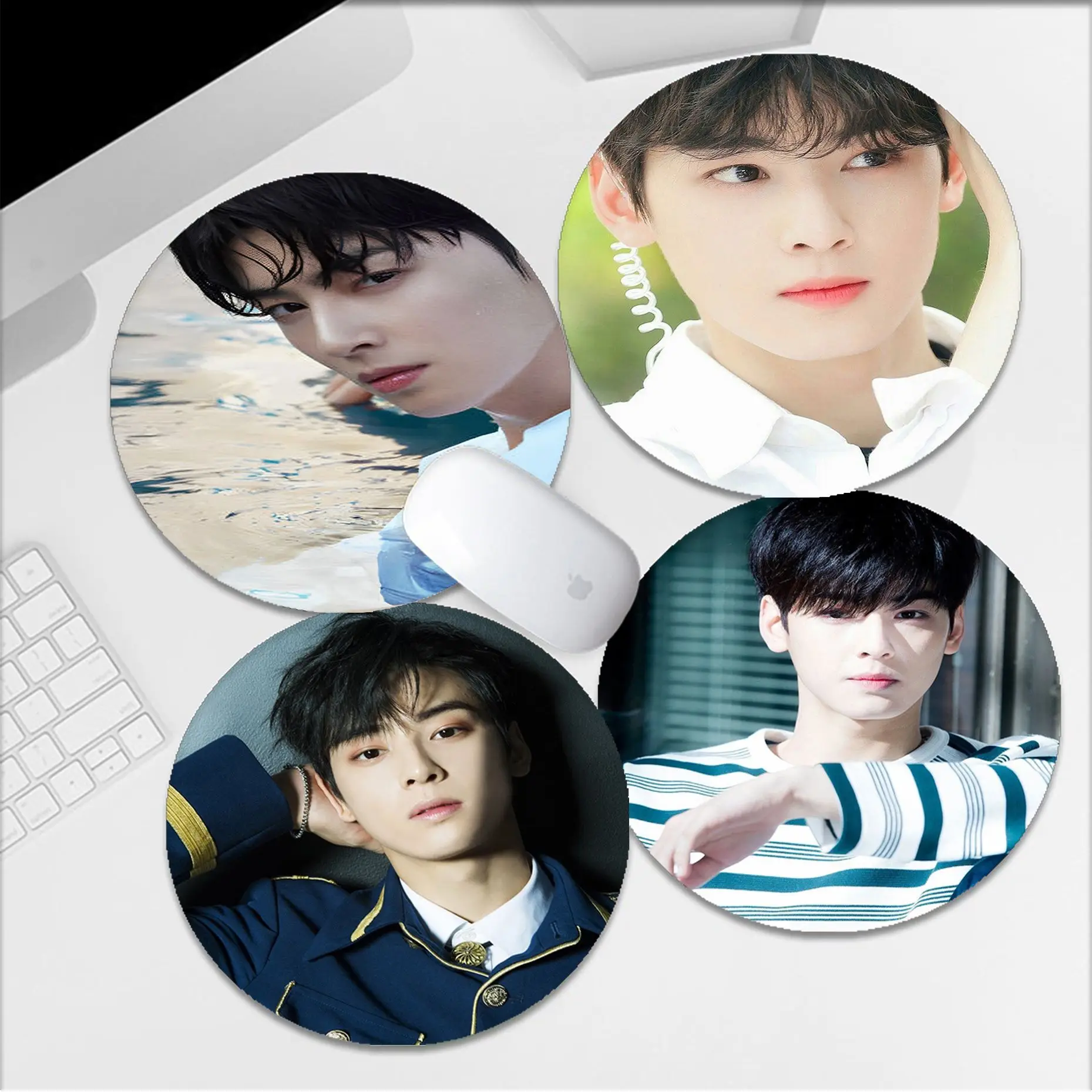 Cha EunWoo Singer Non-slip Round Thickened Mouse Pad Oversized Gaming Keyboard Table Mat Desk Set Accessories Desktop Mat
Cha EunWoo Singer Non-slip Round Thickened Mouse Pad Oversized Gaming Keyboard Table Mat Desk Set Accessories Desktop Mat
