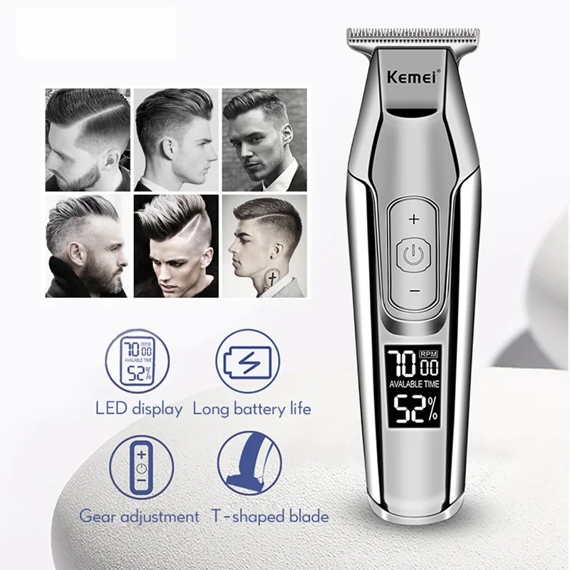 Professional Trimmer for Men Hair Clipper Cordless Hair Cutting Machine Beard and Mustache Trimmer Digital Razor Haircut Barber
Professional Trimmer for Men Hair Clipper Cordless Hair Cutting Machine Beard and Mustache Trimmer Digital Razor Haircut Barber