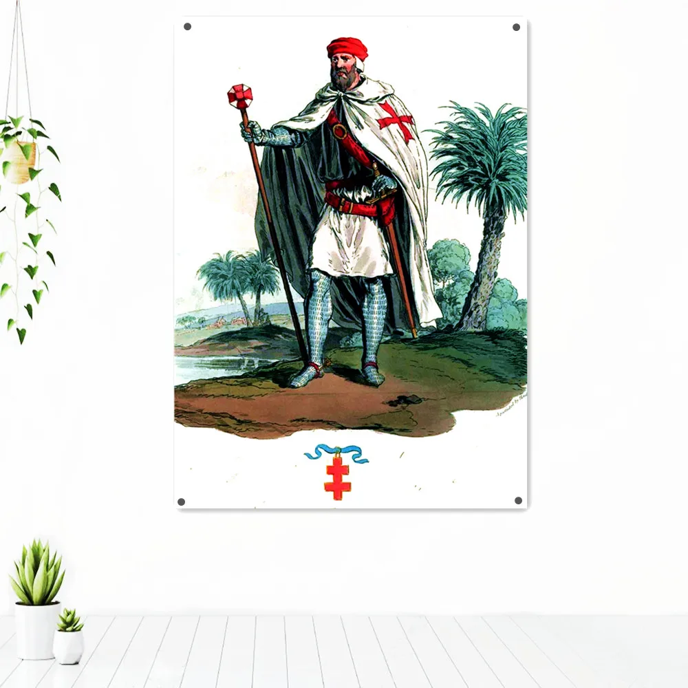 Christ Knights Templar Art Banners Vintage Medieval Warrior Crusader Posters Wall Art Flags Mural Canvas Painting Home Decor Y7
Christ Knights Templar Art Banners Vintage Medieval Warrior Crusader Posters Wall Art Flags Mural Canvas Painting Home Decor Y7