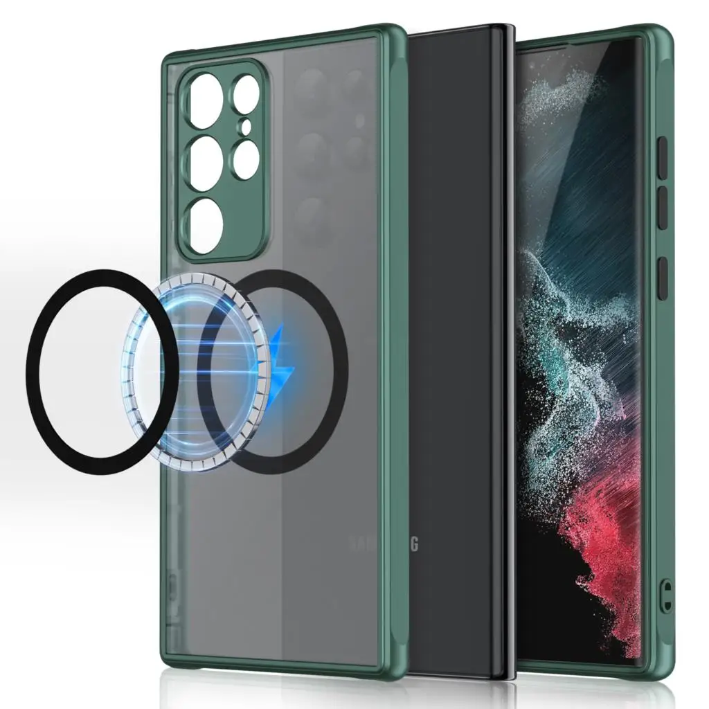 Магнитный чехол ZSHOW Magsafe для беспроводной зарядки для Samsung Galaxy S22, Ультратонкий чехол из ТПУ, матовая Противоударная задняя крышка из поликарбоната
Магнитный чехол ZSHOW Magsafe для беспроводной зарядки для Samsung Galaxy S22, Ультратонкий чехол из ТПУ, матовая Противоударная задняя крышка из поликарбоната