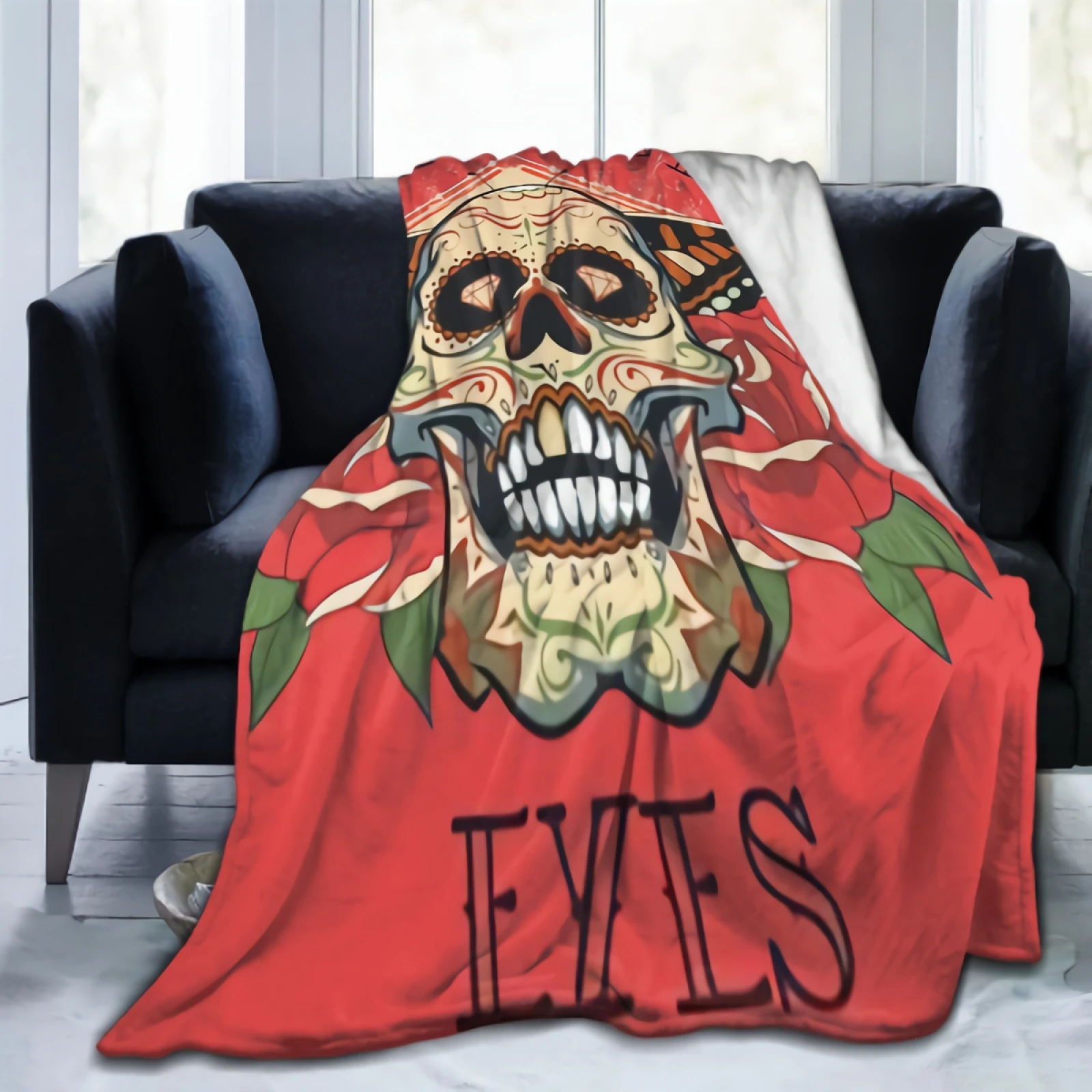Plush Blanket Diamond Eyes Skull Red Rose Sherpa Fleece Blanket Throw Blankets for Crib Bed Couch Chair Travel Outdoor 80"x60"
Plush Blanket Diamond Eyes Skull Red Rose Sherpa Fleece Blanket Throw Blankets for Crib Bed Couch Chair Travel Outdoor 80"x60"
