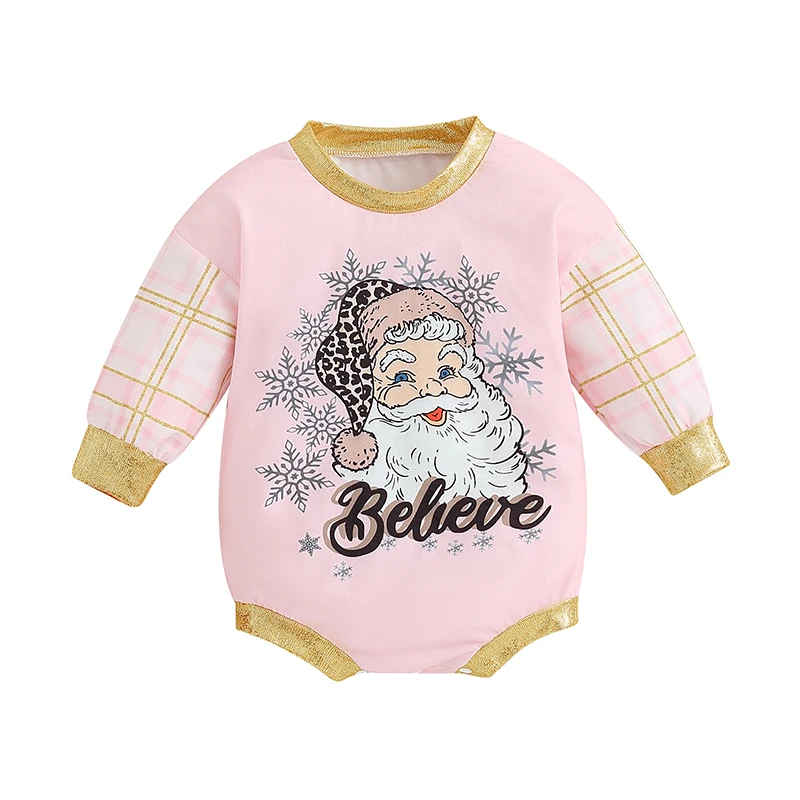 2023 New Baby Girl Christmas Romper Plaid Long Sleeve Crew Neck Santa Print Bodysuit Newborn Playsuit
2023 New Baby Girl Christmas Romper Plaid Long Sleeve Crew Neck Santa Print Bodysuit Newborn Playsuit