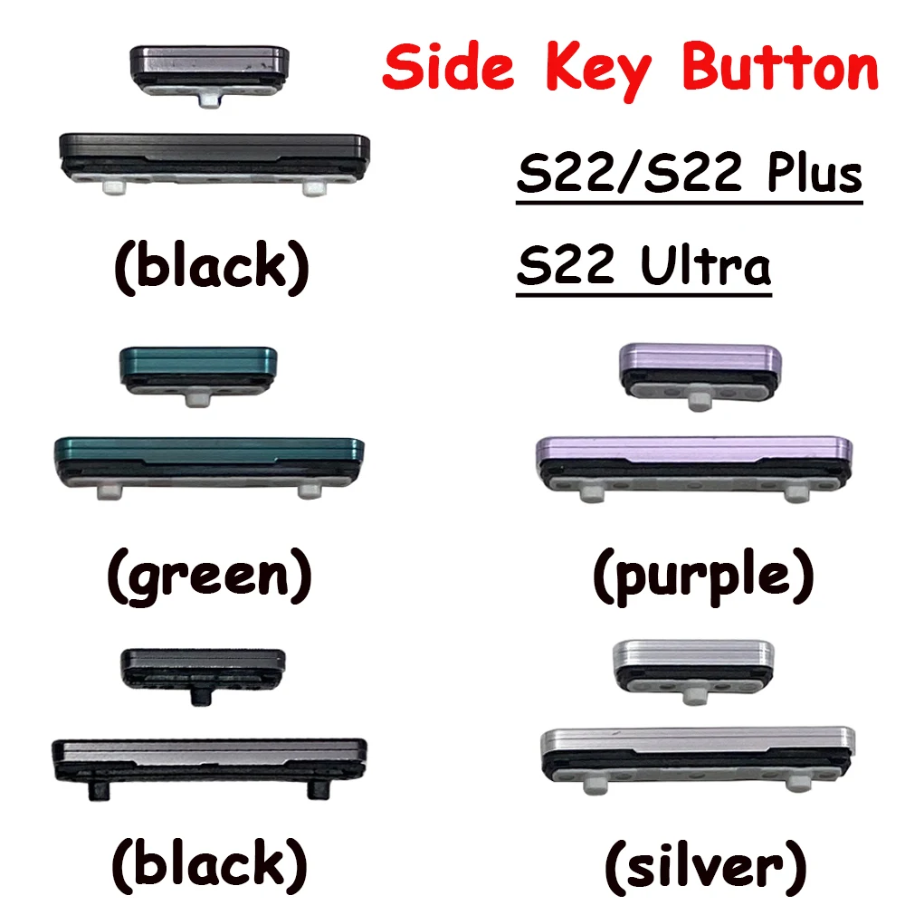 2Pcs/lots New Side Power Key +Volume Button For Samsung Galaxy S22 Ultra S22+ Plus Volume Power Button Side Key Parts 
2Pcs/lots New Side Power Key +Volume Button For Samsung Galaxy S22 Ultra S22+ Plus Volume Power Button Side Key Parts