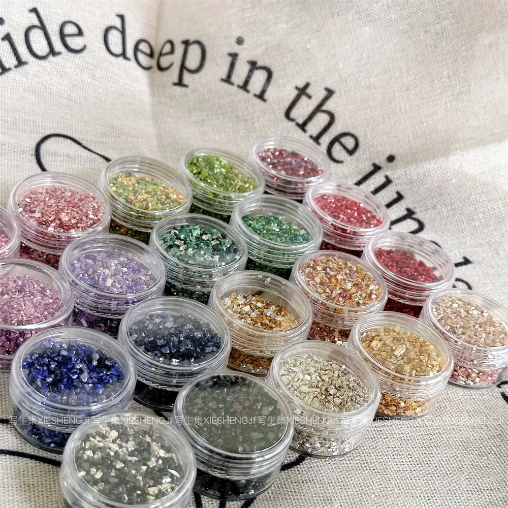 Four Box Combination ColoredMetal Crushed Stone Plated Color Broken Ore Nail Art Jewelry Diy Mobile Phone Case Making Materials
Four Box Combination ColoredMetal Crushed Stone Plated Color Broken Ore Nail Art Jewelry Diy Mobile Phone Case Making Materials