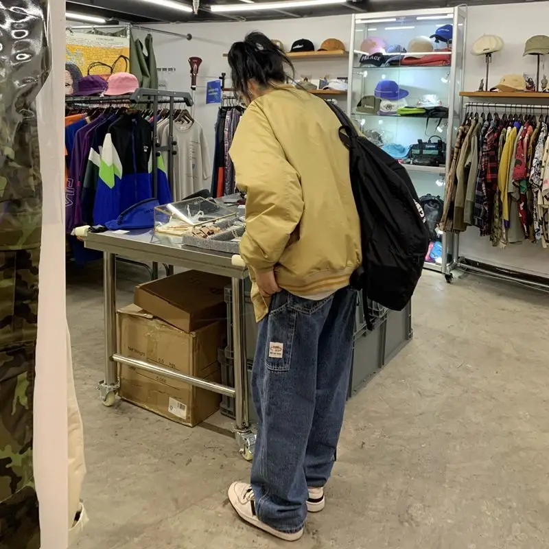 Simple And Versatile High Waist Slimming Fashion Multi-pocket Straight Wide Leg Jeans Female Y2k Light Blue Loose Trousers
Simple And Versatile High Waist Slimming Fashion Multi-pocket Straight Wide Leg Jeans Female Y2k Light Blue Loose Trousers