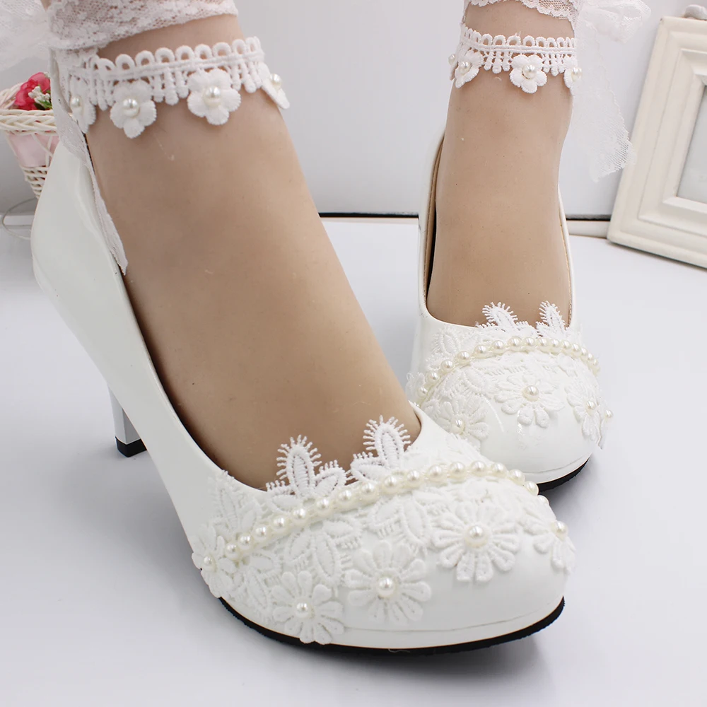 Sorbern Lace Ankle Strap Women Wedding Shoe High Heel Kitten Heeled Pump Round Toe Slip On Beading Lace Appliques
Sorbern Lace Ankle Strap Women Wedding Shoe High Heel Kitten Heeled Pump Round Toe Slip On Beading Lace Appliques