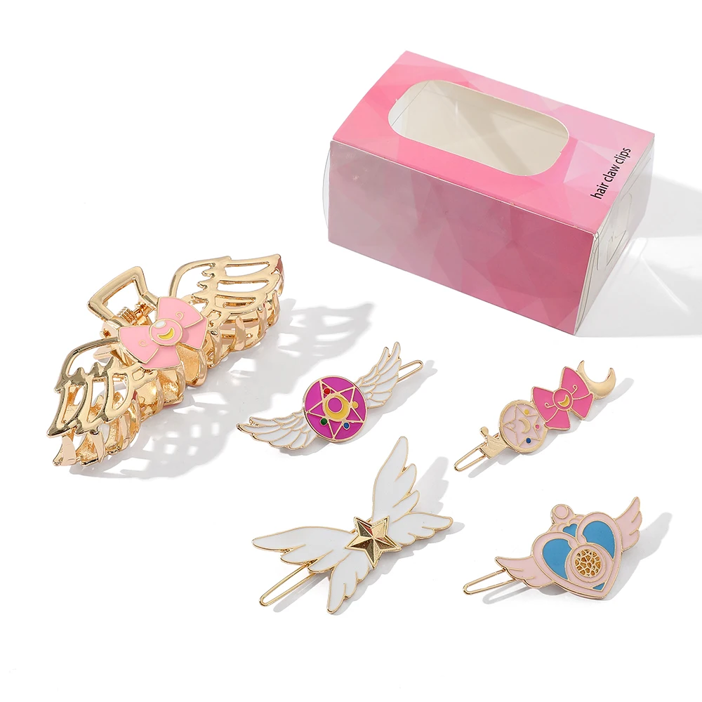 5pcs/set Anime Sailor Moon Hair Accessories for Women Cartoon Hair Clips for Girls Kawaii Snap Barrettes Japan Style Hairpin
5pcs/set Anime Sailor Moon Hair Accessories for Women Cartoon Hair Clips for Girls Kawaii Snap Barrettes Japan Style Hairpin
