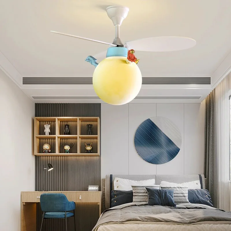Modern Children's Room Helicopter Ceiling Fan LED Light Space Planet Boys and Girls Cartoon Rabbit Bedroom Silent Fan Room Light
Modern Children's Room Helicopter Ceiling Fan LED Light Space Planet Boys and Girls Cartoon Rabbit Bedroom Silent Fan Room Light