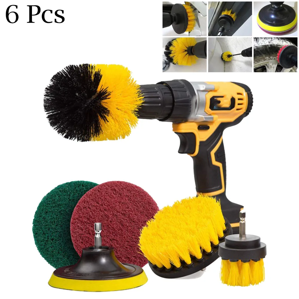 6Pcs Car Wheel Cleaning Electric Drill Brush Cleaning Brush Drill Attachment Scrubber Scouring Scrub Cleaner Tool
6Pcs Car Wheel Cleaning Electric Drill Brush Cleaning Brush Drill Attachment Scrubber Scouring Scrub Cleaner Tool