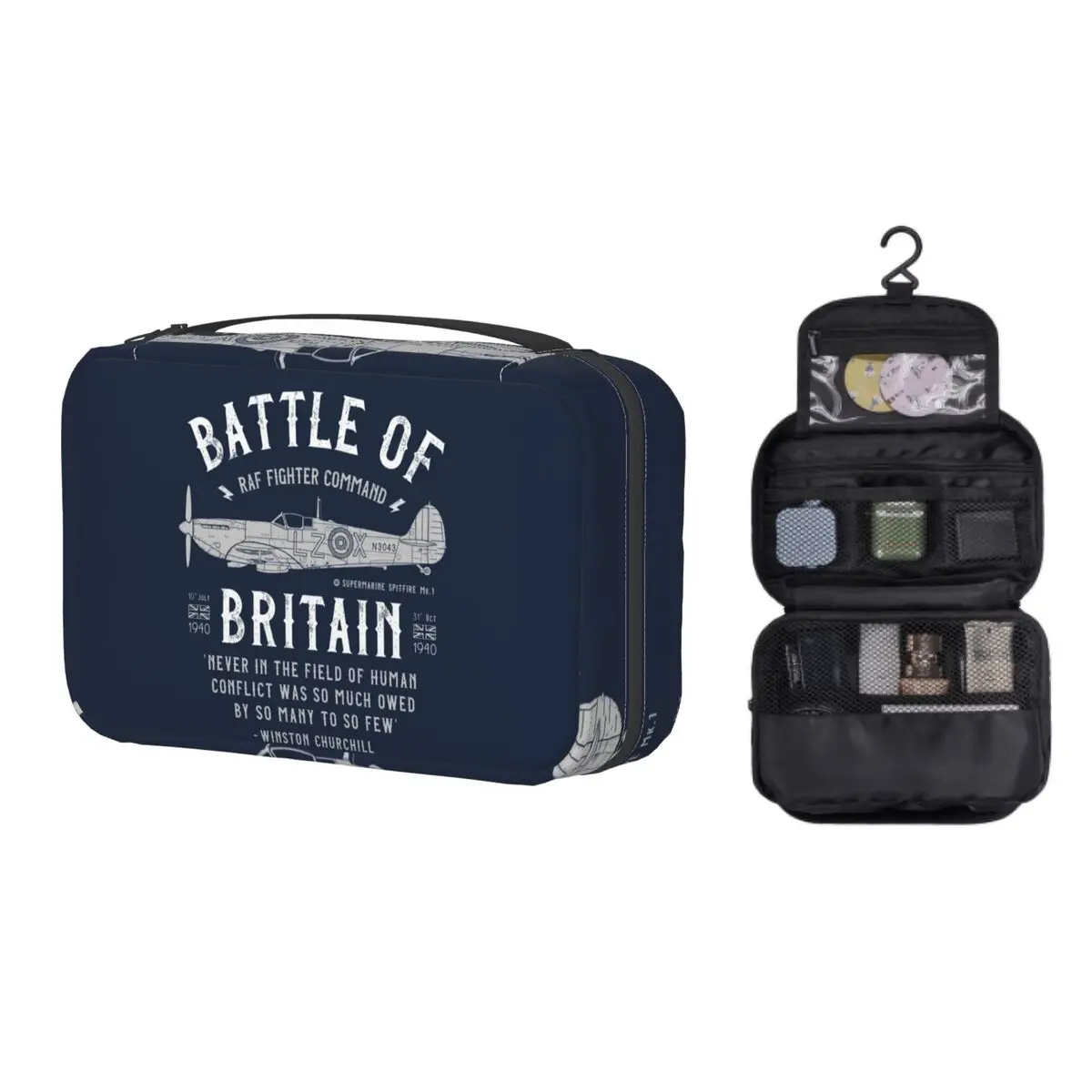 Battle Of Britain Travel Cosmetic Bag Supermarine Spitfire Fighter Pilot Aircraft Airplane Makeup Toiletry Dopp Kit
Battle Of Britain Travel Cosmetic Bag Supermarine Spitfire Fighter Pilot Aircraft Airplane Makeup Toiletry Dopp Kit