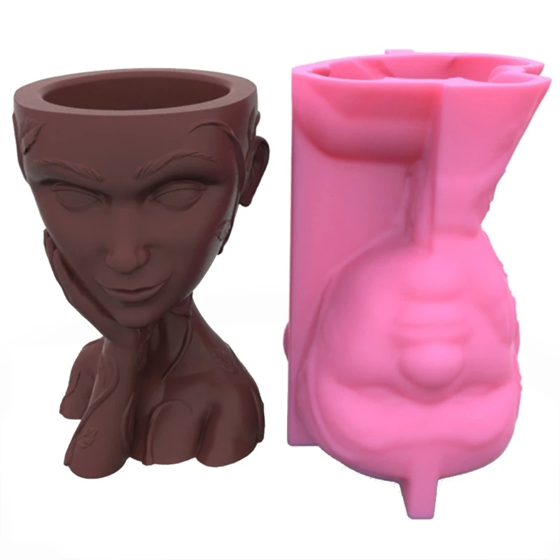 N58F Flower Pot Silicone Mold Cheek Support Thinker Mold Plaster Craft Making Supply
N58F Flower Pot Silicone Mold Cheek Support Thinker Mold Plaster Craft Making Supply