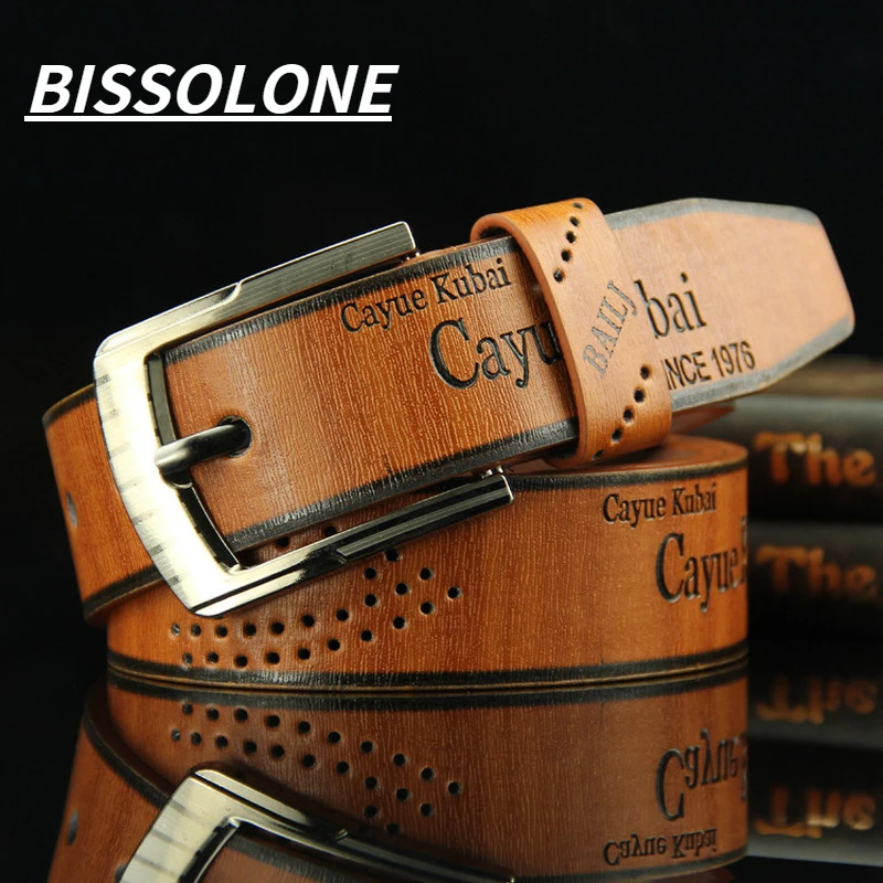 BISSOLONE Men Belt Pin Buckle Letters Jeans Belt Casual Old Fashion Retro Hollow Good Quality Male Explosion Models Belts 
BISSOLONE Men Belt Pin Buckle Letters Jeans Belt Casual Old Fashion Retro Hollow Good Quality Male Explosion Models Belts