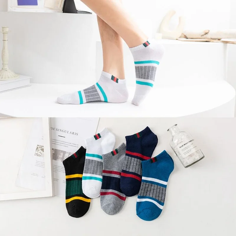 5Pairs/Lot Men Socks Summer Invisible Boat Short Male Casual Fashion Street Sports Travel Socks Absorb Sweat Stripe Ankle Socks
5Pairs/Lot Men Socks Summer Invisible Boat Short Male Casual Fashion Street Sports Travel Socks Absorb Sweat Stripe Ankle Socks