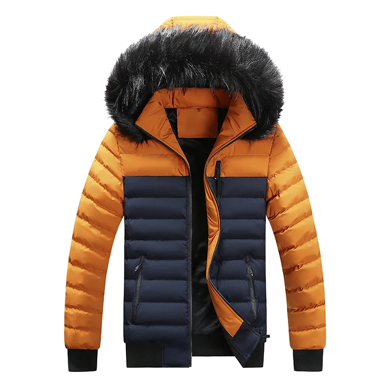 Men Parka Fur Collar Big Middle-aged Winter Jacket Cotton Casual New Windproof Warm Plus Velvet Thick Winter Jacket Men 
Men Parka Fur Collar Big Middle-aged Winter Jacket Cotton Casual New Windproof Warm Plus Velvet Thick Winter Jacket Men